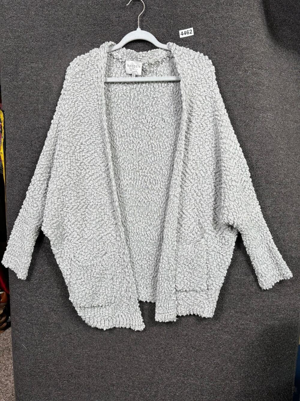 Hayden Los Angeles Open Front Cardigan Sweater Womens Size M/L Gray Style H5692